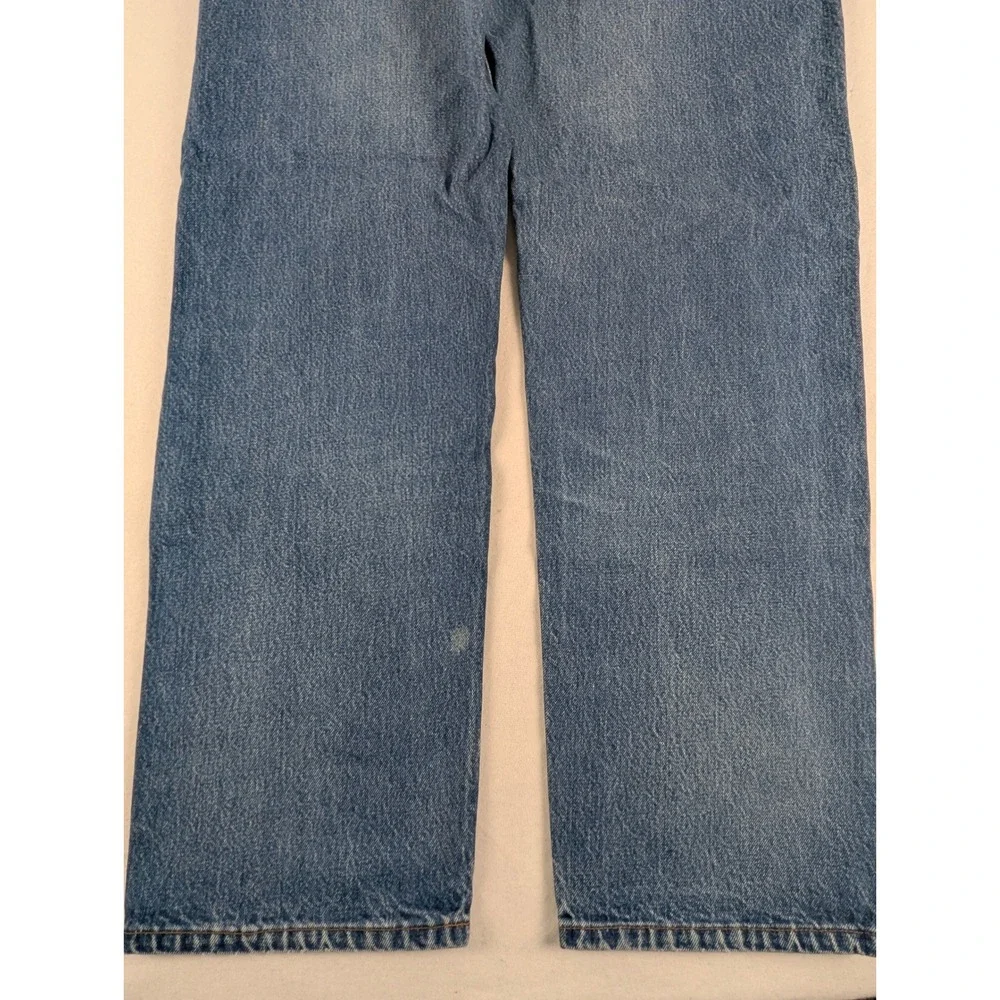 Levis 505 Mens 42x32 Orange Tab Reg Straight Leg Med Wash Blue Jeans 80'S Denim